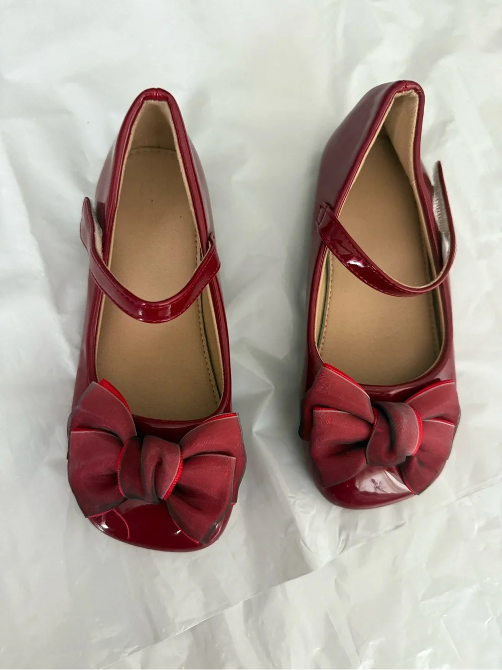Girls' KIDS Red Mary Jane Flats with Bow